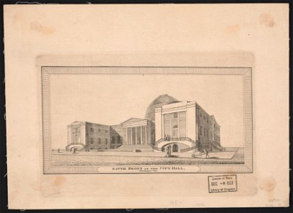 South front of the City Hall, Washington City LCCN2004669297