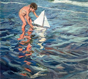 Joaquín Sorolla y Bastida - The Little Sailing Boat - Google Art Project