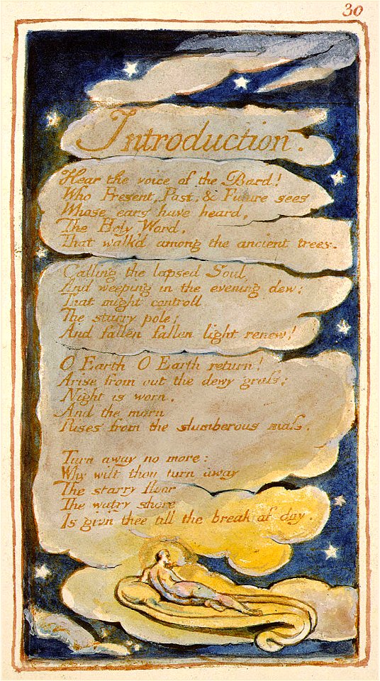 Songs of Innocence and of Experience, copy AA, 1826 (The Fitzwilliam Museum) - SE -Intro