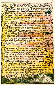 Songs of Innocence and Experience Copy L 1795 - The Chimney Sweeper