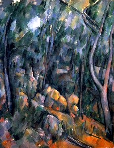 Sous-bois devant les grottes au-dessus du Château Noir, par Paul Cézanne