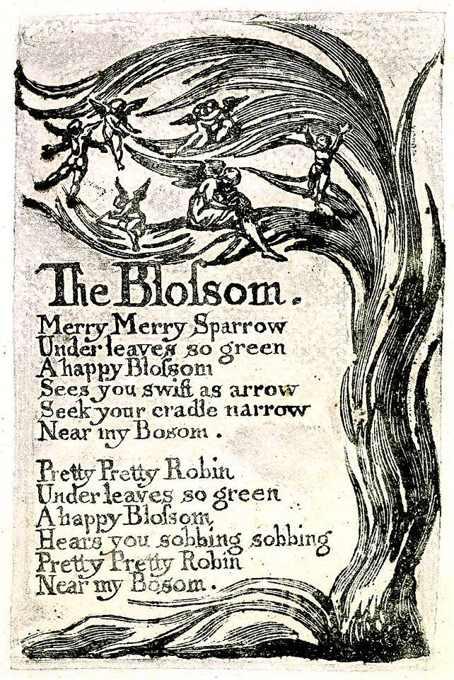 Songs of Innocence, copy U, 1789 (The Houghton Library) object 8 The Blossom