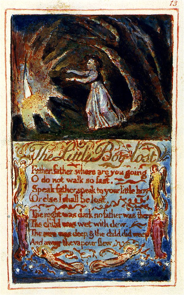 Songs of Innocence and of Experience, copy Z, 1826 (Library of Congress) object 13 The Little Boy Lost