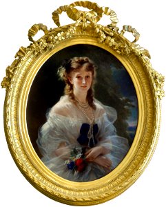 Sophie Troubetskoï, Duchesse de Morny, 1863 (découpée). Free illustration for personal and commercial use.
