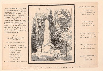 Steinlen - le tombeau de la famille Hugo au Père-Lachaise