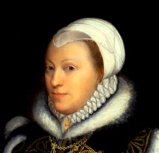 Steven van der Meulen - Portrait of a Woman, probably Catherine Carey, Lady Knollys - Google Art Project (cropped)