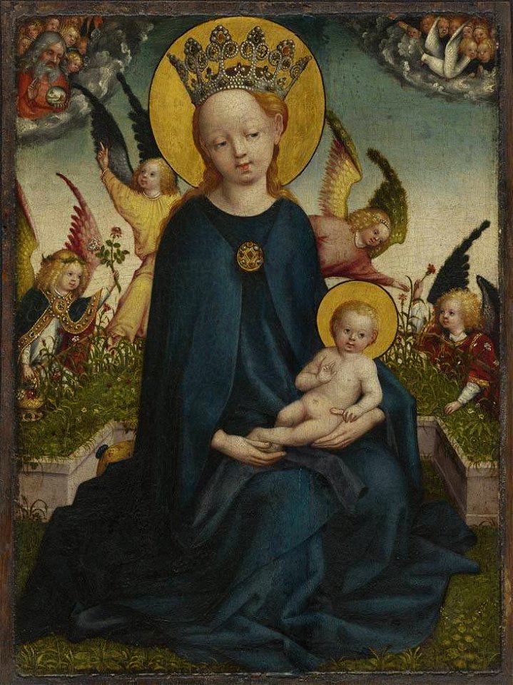 Stefan Lochner - Maria mit dem Jesuskind vor der Rasenbank - WAF 506 - Bavarian State Painting Collections
