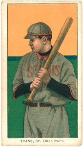 Steve Evans, St. Louis Cardinals, baseball card portrait LCCN2008676414