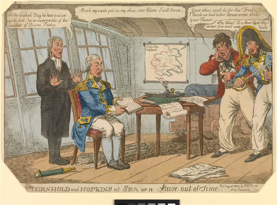 Sternhold and Hopkins at Sea or a Stave out of Time (caricature) RMG PW3945