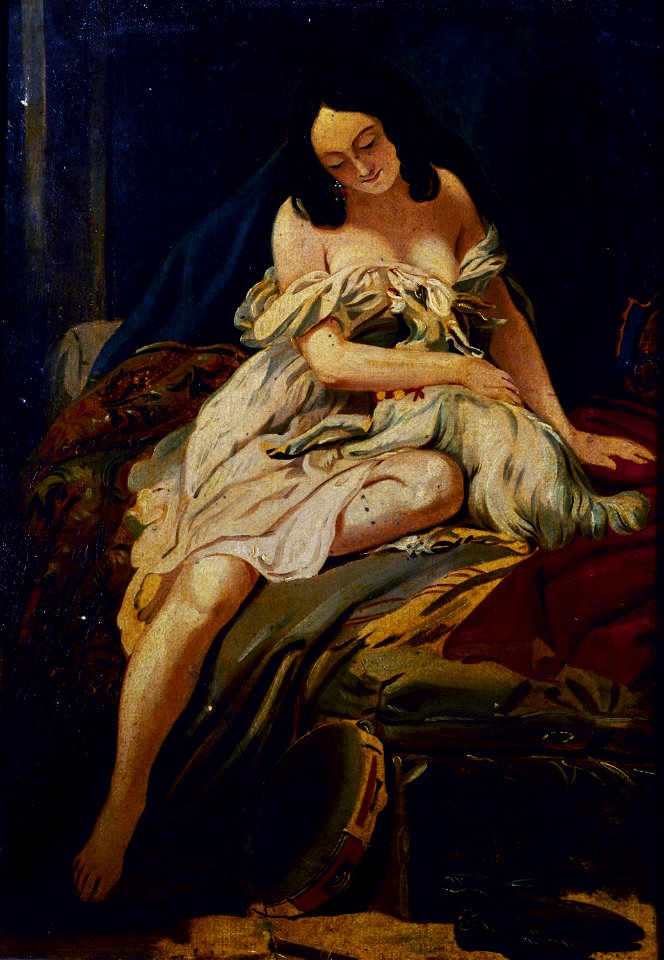 Steuben, Charles de - Esquisse pour le tableau La Esmeralda et sa chèvre - 265 - Maison de Victor Hugo