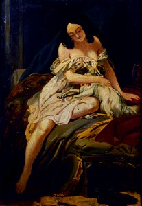 Steuben, Charles de - Esquisse pour le tableau La Esmeralda et sa chèvre - 265 - Maison de Victor Hugo