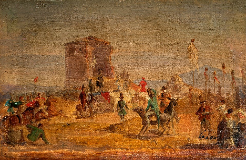 Carl Steffeck - Cervara-Fest in der Campagna (1840-42)