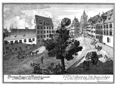 Stich - Nürnberg - Paniersplatz - Delsenbach - 1725