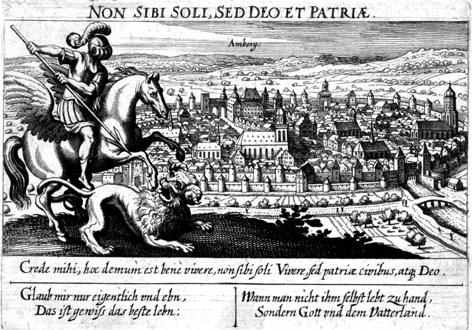 Stich aus Meisners Schatzkästlein- Amberg