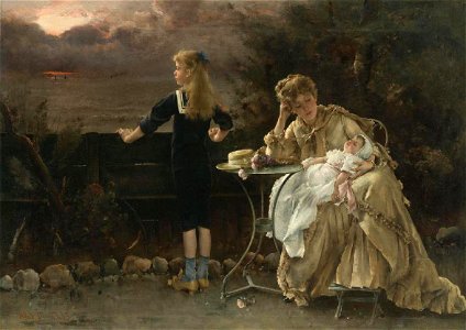 Alfred Stevens, 1883 - Mère et ses Enfants