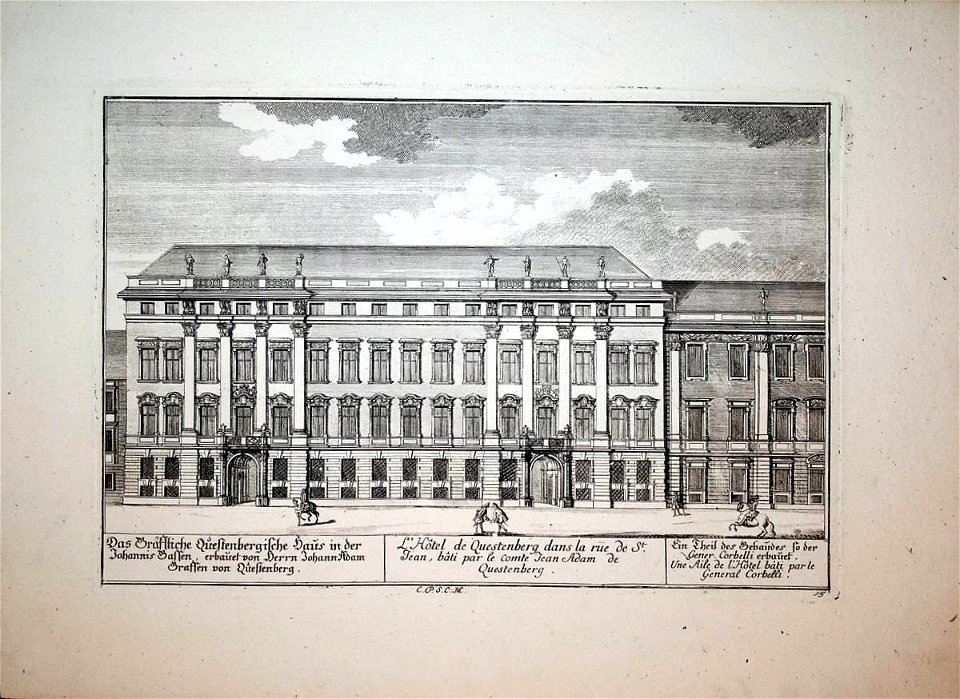Stich - Wien - Questenbergisches Haus - Delsenbach - um 1720