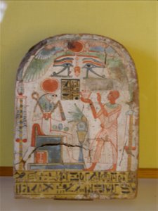 Stele of Ra-Horakhty-N 3795-Louvre Museum (7465482398)