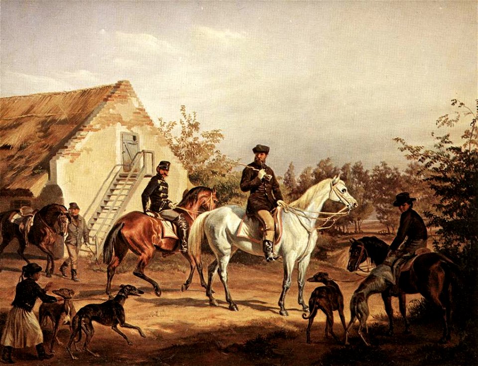 Sterio Going off to Hunting 1856