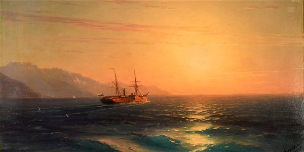Sunset - Ivan Aivazovsky - Golestan Palace