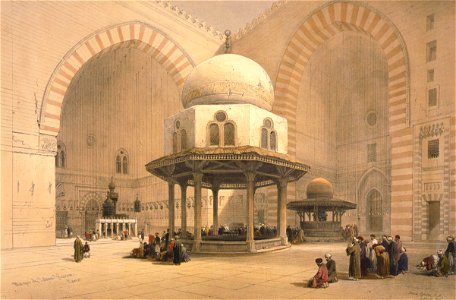 Sultan Hassan Mosque-David Roberts. Free illustration for personal and commercial use.