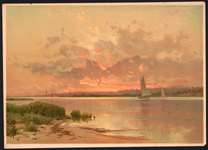 Sunset, Shinnecock Bay - ATB (monogram) ; by A.T. Bricher. LCCN2016652354