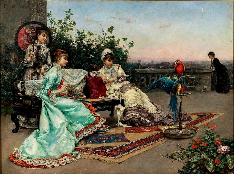 Twilight on the Terrace, Paris by Julius LeBlanc Stewart
