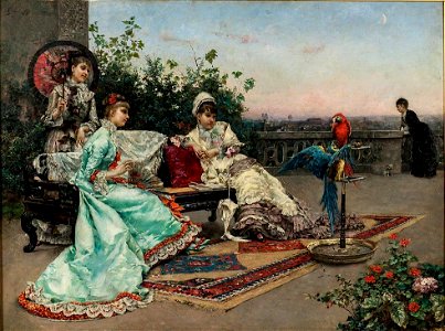 Twilight on the Terrace, Paris by Julius LeBlanc Stewart