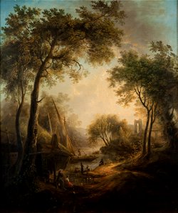 Summer Landscape with Water and Tall Trees (Elias Martin) - Nationalmuseum - 18142