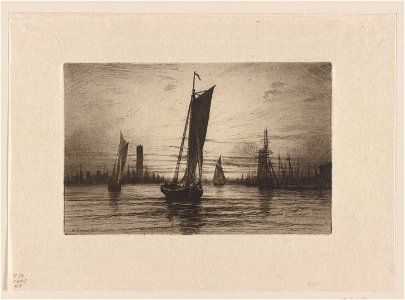 Sunset on East River) - H. Farrer LCCN2003664331