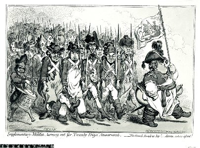 Supplementary-Militia, turning-out for Twenty Days Amusement. (BM 1851,0901.832 1)
