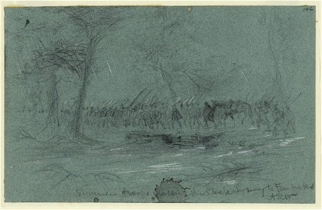 Sumners troops crossing the Chickahominy to Fair Oaks LCCN2004660060