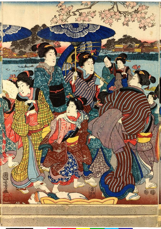Sumida-gawa hanami (Flower-viewing on the Sumida River) (BM 2008,3037.20315)