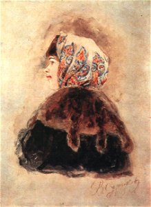 Surukov Portrait of a boyar's daughter 1890 Tula