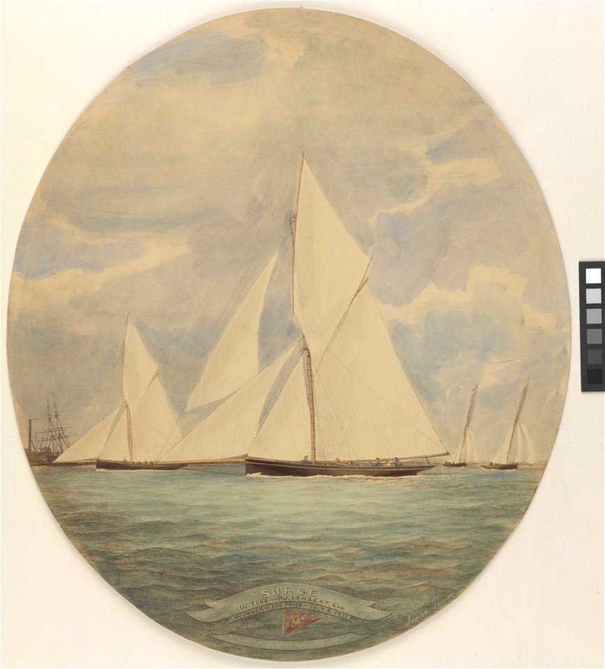 Surge 14 Tons - R.J. Lambert, Esq Winner of 20 pound Prize - July 8 1873 RMG PY0484