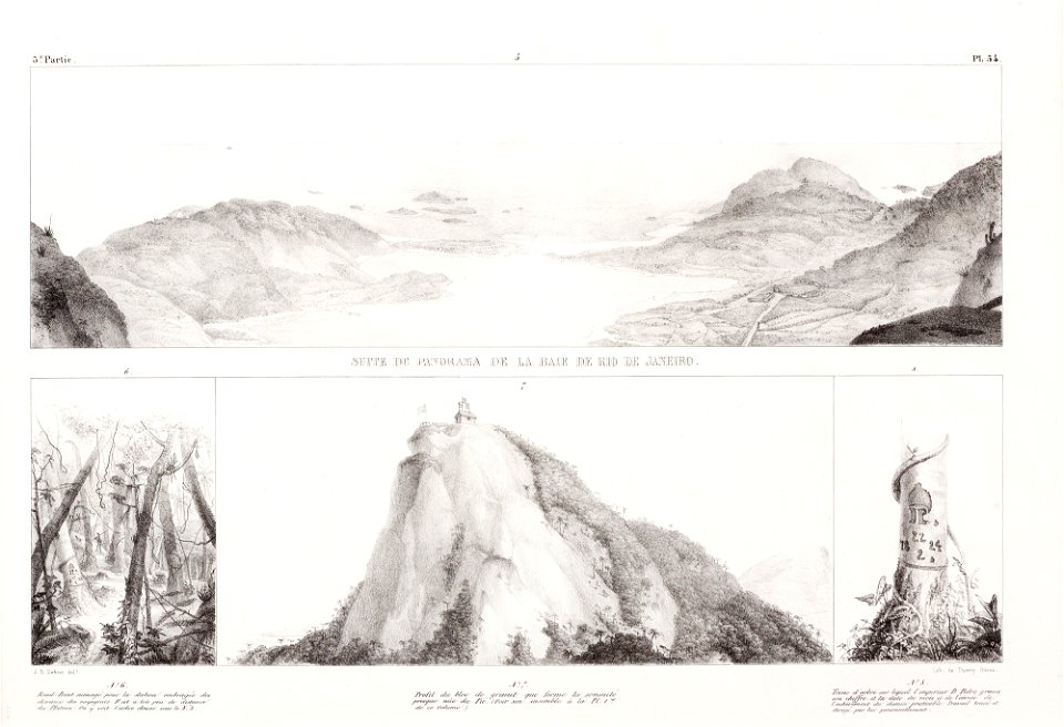 Suite du panorama de la baie de Rio de Janeiro (4), da Coleção Brasiliana Iconográfica
