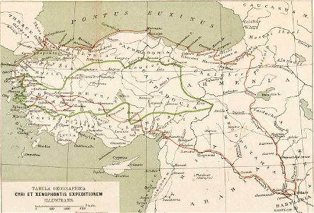 Tabula geographica Cyri et Xenophontis expeditionem illustrans - Universiteitsbibliotheek VU