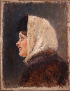 Surikov Ekaterina Alexandrovna Rachkovskaya study 1889 1890 Krasnoyarsk