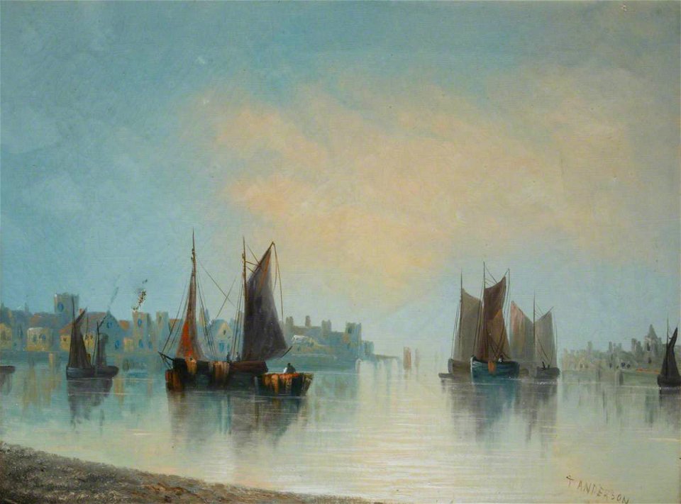 T. Anderson - Sailing Vessels in a Harbour* - 1548296 - National Trust