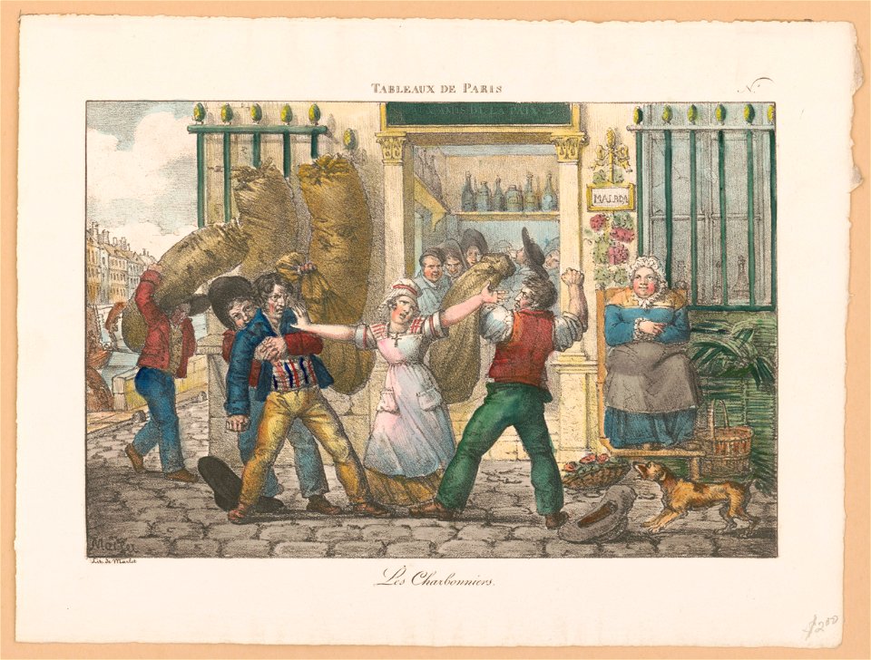 Tableaux de Paris. Les charbonniers - Marlet ; lith. de Marlet. LCCN2013645300