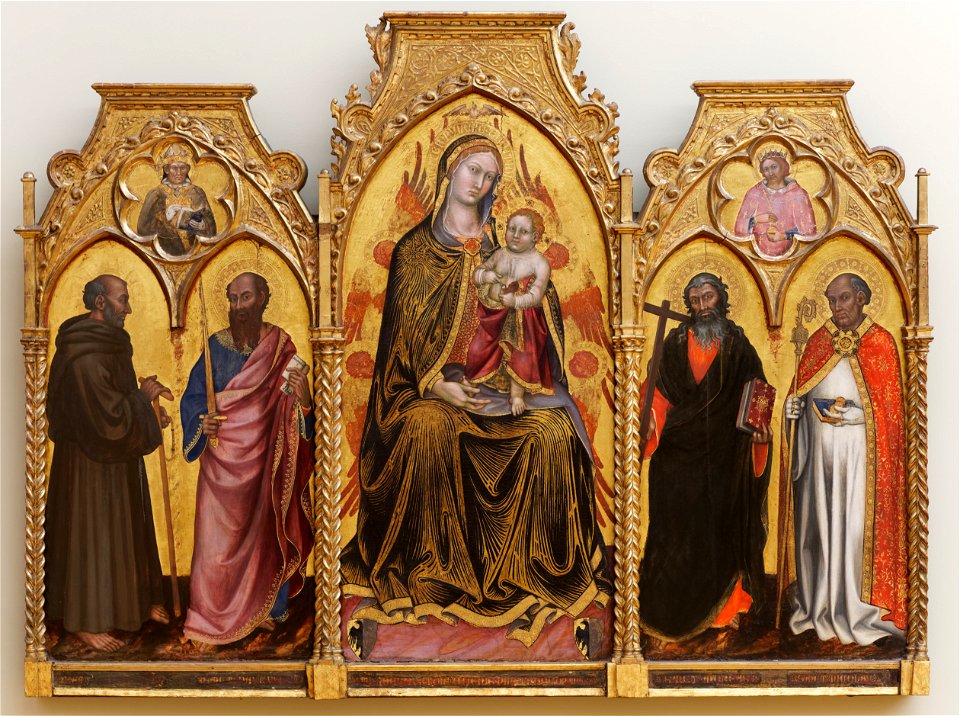 Taddeo di Bartolo - Vierge à l'Enfant entre saint Gérard, saint Paul, saint André et saint Nicolas