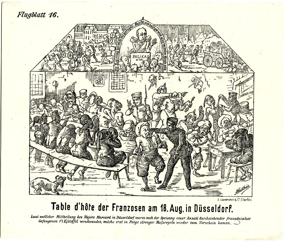 Table d'hote der Franzosen am 18 Aug in Düsseldorf (BM 1871,1209.4525)