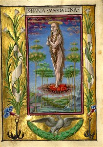 Taddeo Crivelli (Italian, died about 1479, active about 1451 - 1479) - Mary Magdalene Borne Aloft - Google Art Project. Free illustration for personal and commercial use.