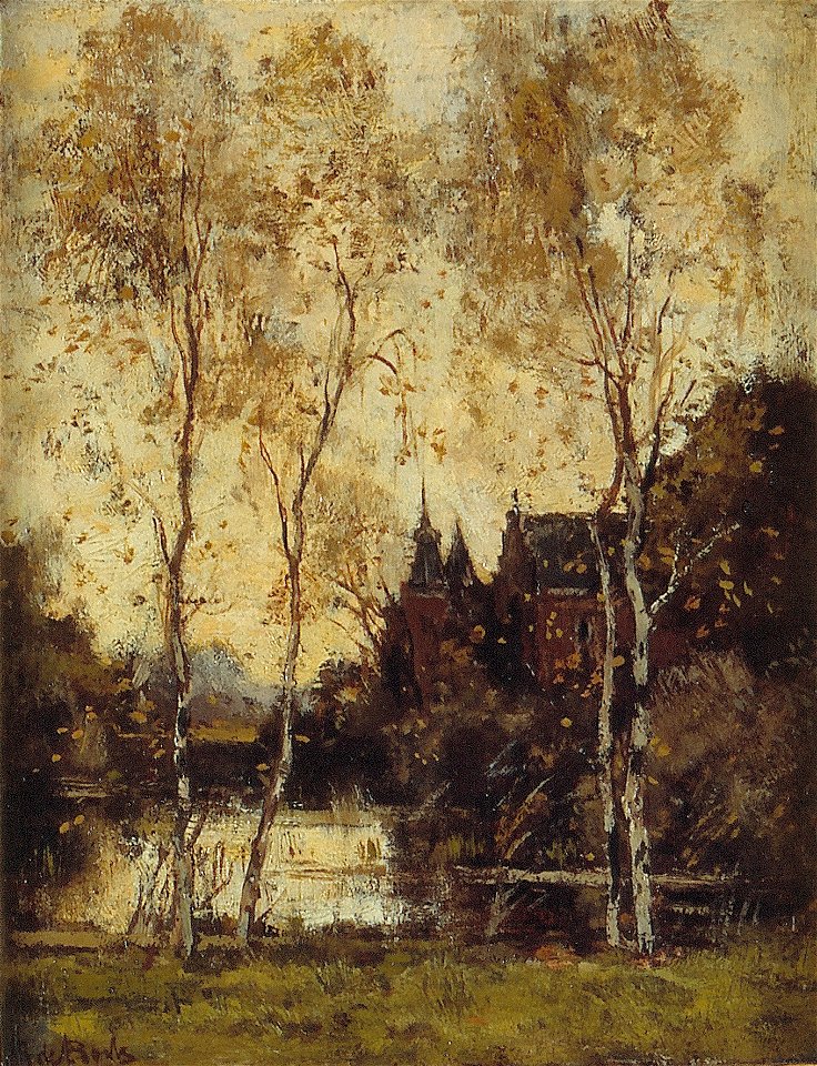 T.E.A. de Bock - Gezicht op kasteel De Doorwerth - AB9247 - Cultural Heritage Agency of the Netherlands Art Collection