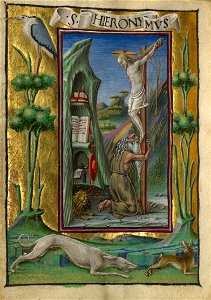 Taddeo Crivelli (Italian, died about 1479, active about 1451 - 1479) - Saint Jerome in the Desert - Google Art Project. Free illustration for personal and commercial use.