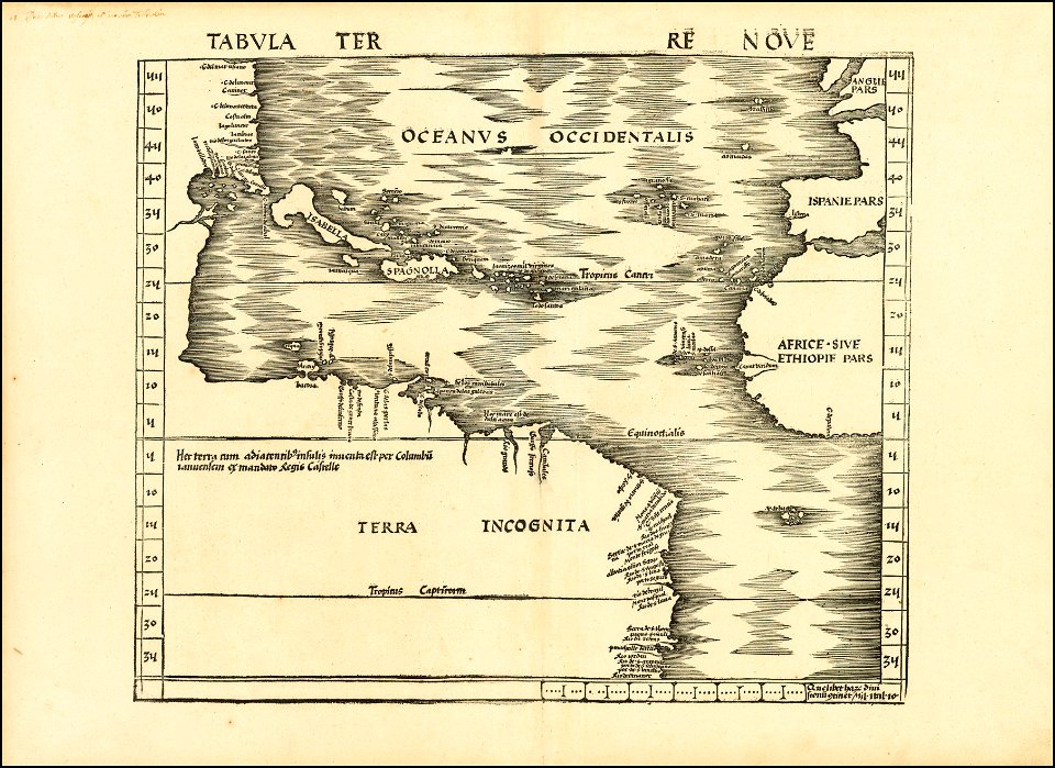 Tabula Terre Nove by Martin Waldseemüller