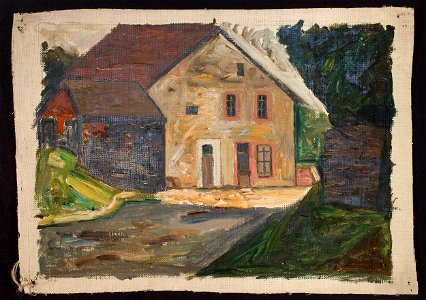 Tadeusz Makowski - Brick house with an annex - MPW 2529 MNW - National Museum in Warsaw