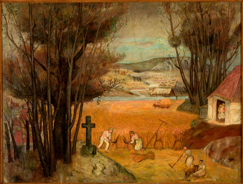 Tadeusz Makowski - Harvest in a field - MPW 2441 MNW - National Museum in Warsaw