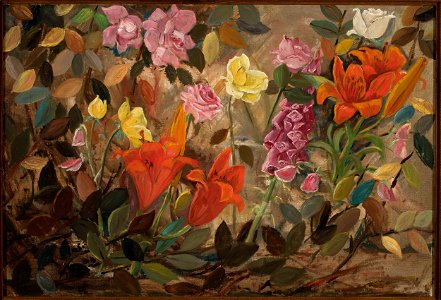 Tadeusz Makowski - Flowers in a garden - MPW 2668 MNW - National Museum in Warsaw