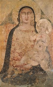 Taddeo Gaddi - Virgin and Child - 1929.314 - Fogg Museum. Free illustration for personal and commercial use.