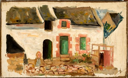 Tadeusz Makowski - Dziecko przed domem - MPW 2713 MNW - National Museum in Warsaw